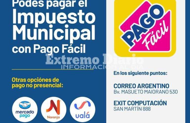 Imagen de El impuesto municipal se podrá pagar con pago facil