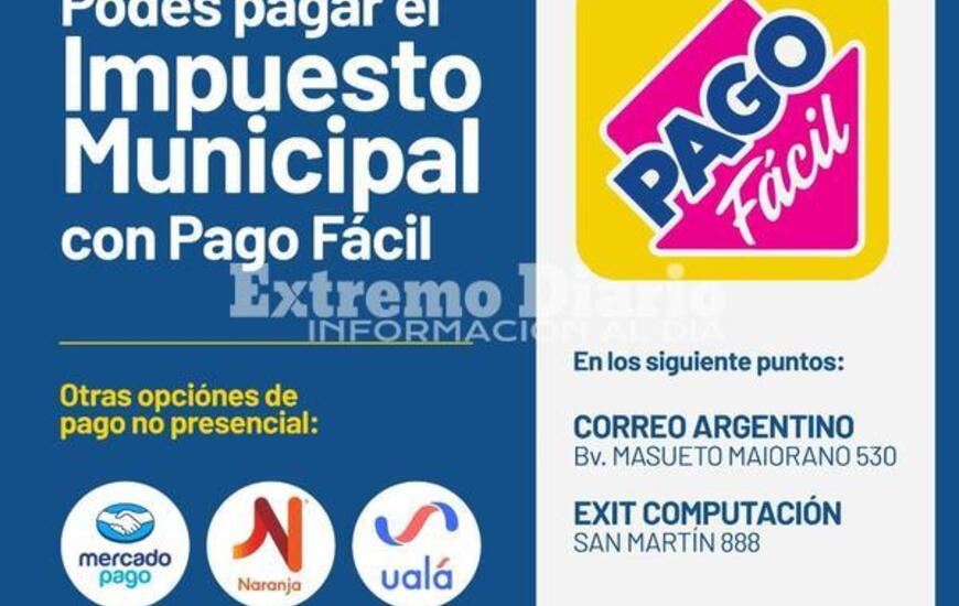 Imagen de El impuesto municipal se podr&aacute; pagar con pago facil