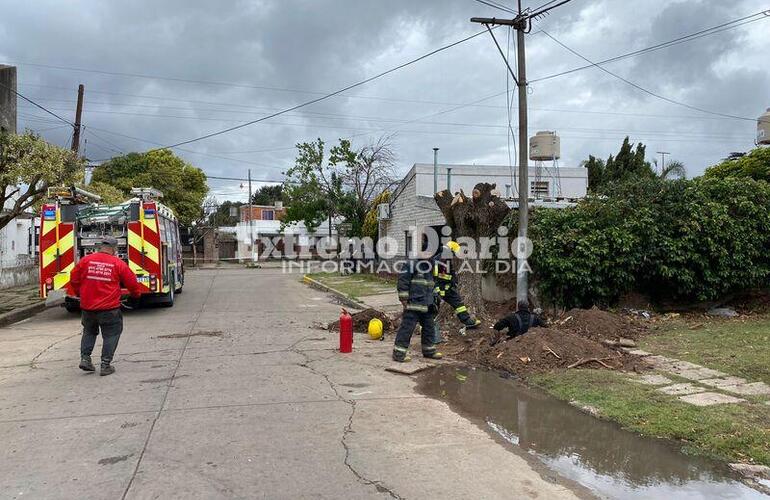 Imagen de Pérdida de gas: Se rompió un caño y convocaron a bomberos