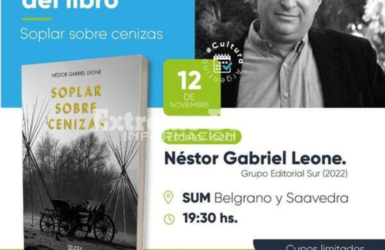 Imagen de Néstor Leone presenta su novela "Soplar sobre cenizas" en Fighiera