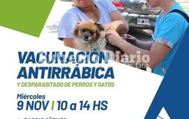 Imagen de Nueva jornada de vacunaci&oacute;n antirr&aacute;bica y desparasitado en Arroyo Seco