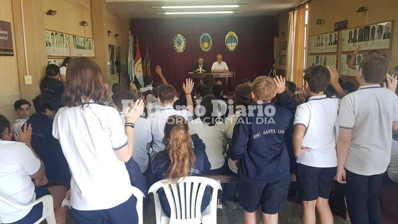 Alumnos de 7&deg; grado de la escuela Santa Luc&iacute;a fueron concejales por un d&iacute;a