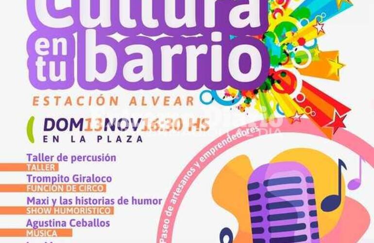 Imagen de "Cultura en tu barrio" en la plaza de Estación Alvear