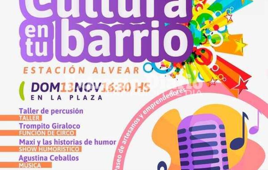 Imagen de "Cultura en tu barrio" en la plaza de Estaci&oacute;n Alvear