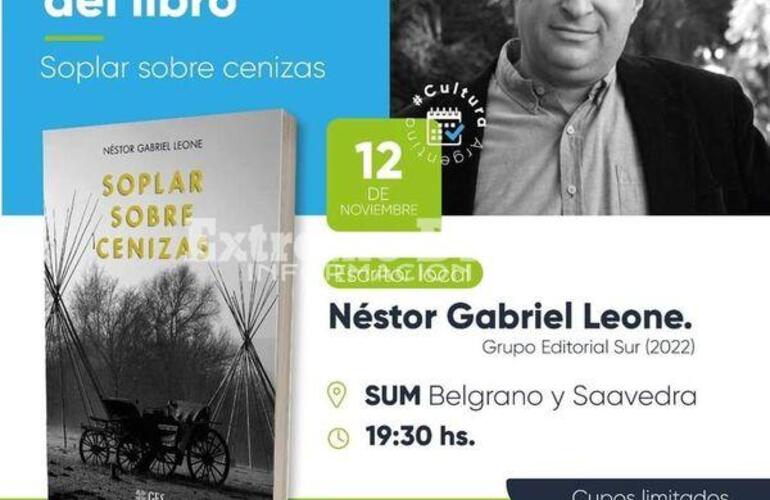 Imagen de Néstor Leone presenta su novela en Fighiera