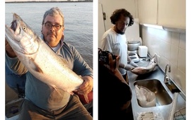 Imagen de Ins&oacute;lito hallazgo en el Paran&aacute;: Pablo Piersanti de Arroyo Seco pesc&oacute; un salm&oacute;n que est&aacute; siendo estudiado