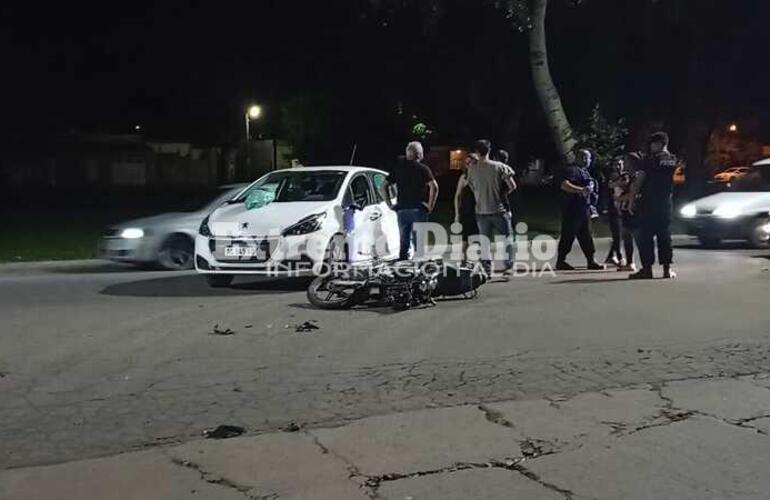 Imagen de Delivery resultó herido tras choque