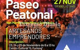 Imagen de Paseo Peatonal: Abre la inscripci&oacute;n para artesanos y emprendedores