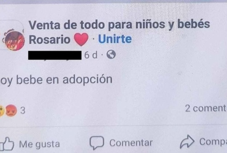 Imagen de Va a juicio un joven por poner a su beb&eacute; en adopci&oacute;n en Facebook