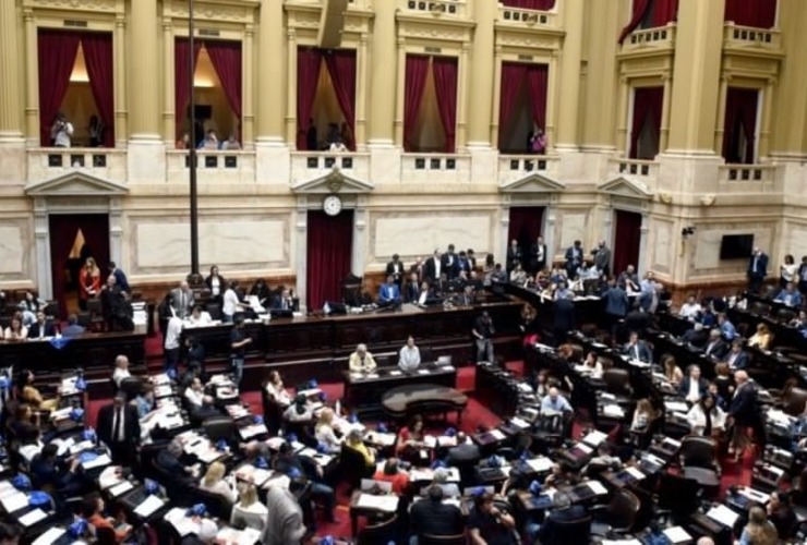 Legisladores en la sesión de este jueves en el Congreso nacional. (@DiputadosAR)