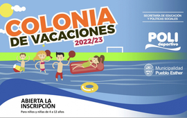 Imagen de Se abrir&aacute; la inscripci&oacute;n de la Colonia de Vacaciones del Polideportivo Municipal de Pueblo Esther.