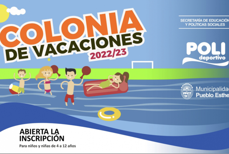 Imagen de Se abrirá la inscripción de la Colonia de Vacaciones del Polideportivo Municipal de Pueblo Esther.