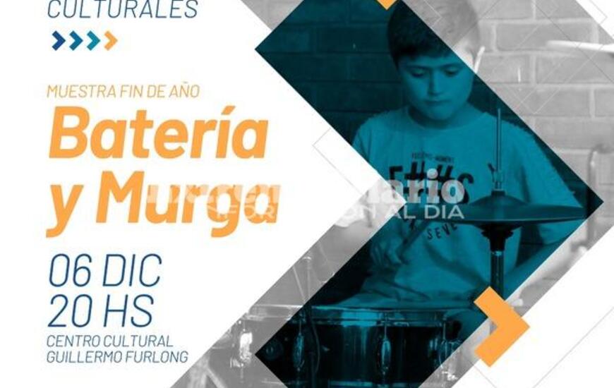 Imagen de Talleres Culturales: Muestra de fin de a&ntilde;o de bater&iacute;a y murga