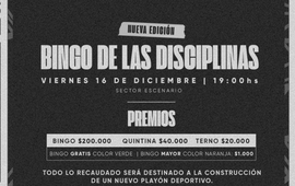Imagen de El Bingo de Disciplinas de Uni&oacute;n se reprogram&oacute; y se realizar&aacute; el 16/12.