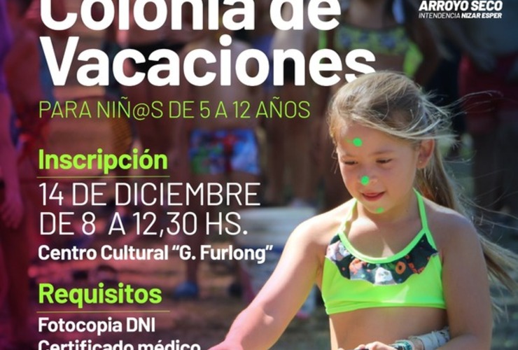 Imagen de Colonia de Vacaciones: Apertura de inscripciones