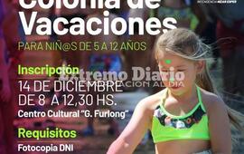 Imagen de Abren las inscripciones para la colonia de  vacaciones municipal