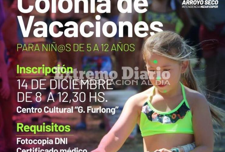 Imagen de Abren las inscripciones para la colonia de  vacaciones municipal