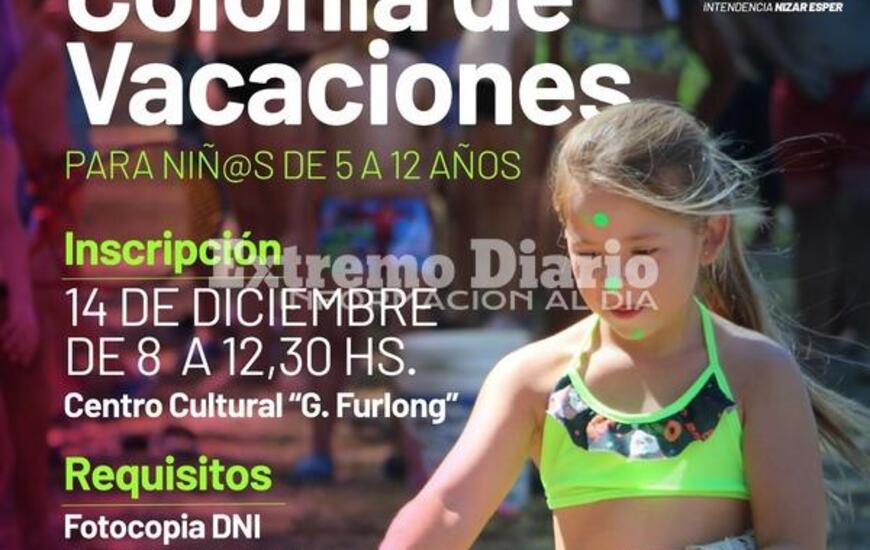 Imagen de Abren las inscripciones para la colonia de  vacaciones municipal
