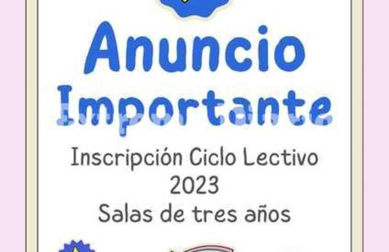 Imagen de Jardín "Pajaritos a Volar": Inscripción al ciclo lectivo 2023