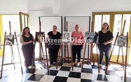 Imagen de 25N: La muestra art&iacute;stica  se exhibe en la escuela secundaria N&deg; 3007.