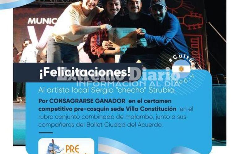 Imagen de Sergio Strubia: Ganador del Pre Cosqu&iacute;n de Villa Constituci&oacute;n