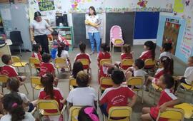 Recorrida por la instituci&oacute;n y charlas en los salones sobre higiene bucal.