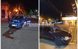 Imagen de Choque entre un m&oacute;vil policial y un auto particular
