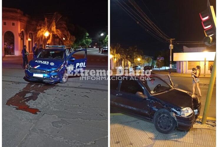 Imagen de Choque entre un móvil policial y un auto particular