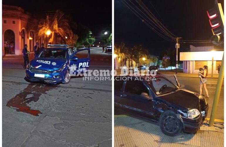 Imagen de Choque entre un móvil policial y un auto particular