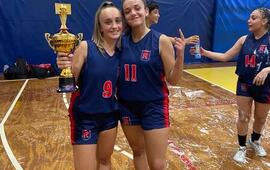Imagen de Gianelli y Mi&ntilde;o, de b&aacute;squet Uni&oacute;n, son Campeonas con la Selecci&oacute;n Rosarina U17 en Pergamino.