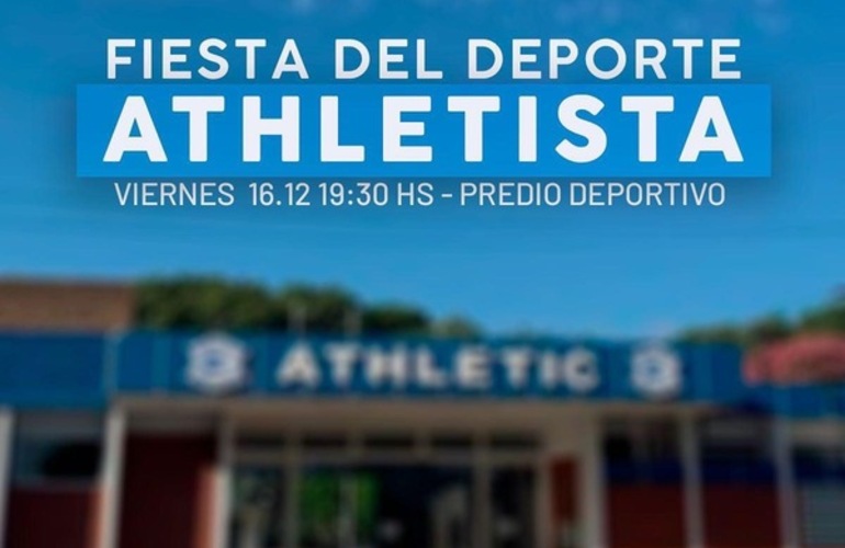 Imagen de A.S.A.C. realizará su Fiesta del Deporte Athletista.