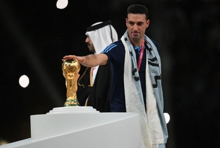 El DT argentino acaricia la Copa del Mundo de Qatar 2022. (Fernando Gens / T&eacute;lam)