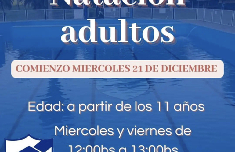 Imagen de Mañana martes, inician las clases de natación para adultos en Libertad.