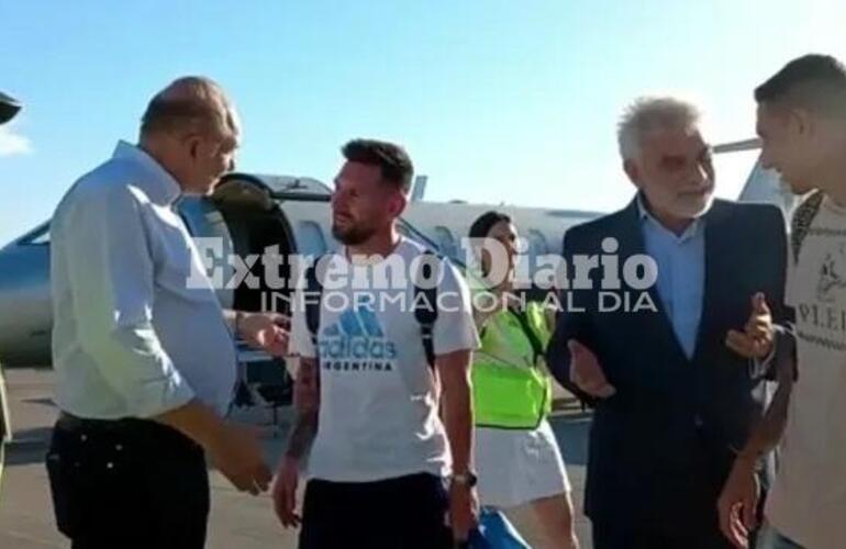 Imagen de Omar Perotti recibió a Lionel Messi y Ángel Di María en Rosario