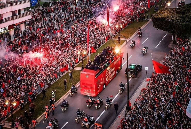 Imagen de Marruecos tuvo su bienvenida después de conseguir el cuarto puesto en el Mundial de Qatar 2022