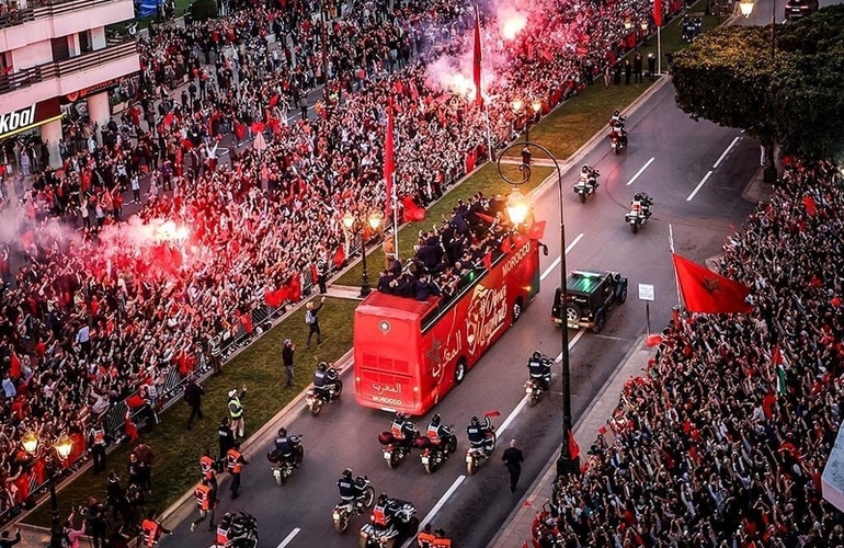 Imagen de Marruecos tuvo su bienvenida después de conseguir el cuarto puesto en el Mundial de Qatar 2022