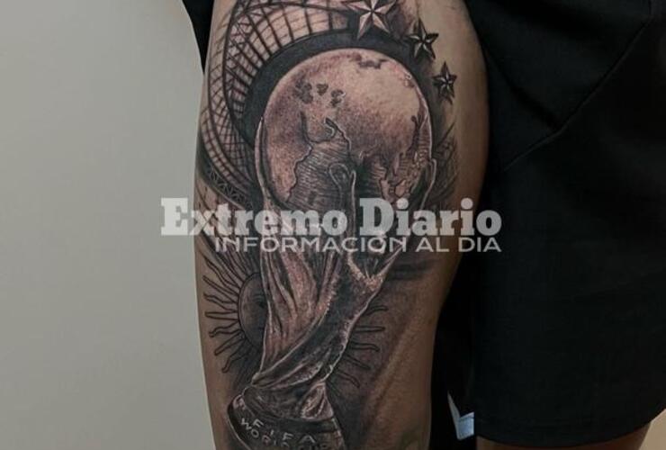 Imagen de Ángel Di María se tatuó la Copa del Mundo