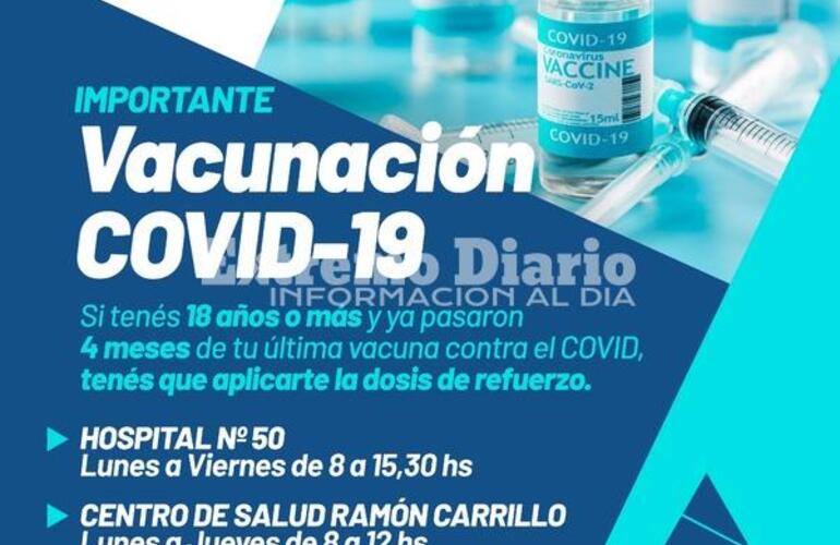 Imagen de Vacunaci&oacute;n Covid-19: Dosis de refuerzo