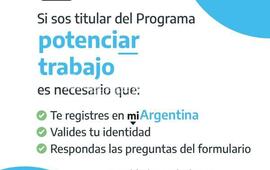 Imagen de Validaci&oacute;n de datos para los titulares del Programa Potenciar Trabajo