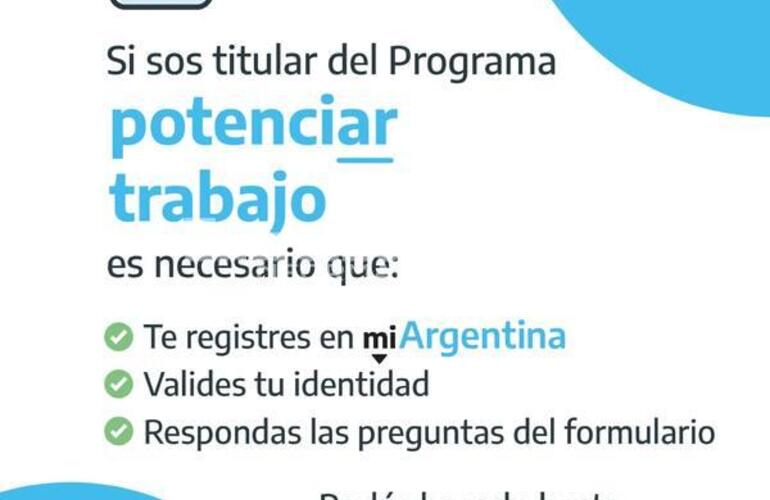 Imagen de Validación de datos para los titulares del Programa Potenciar Trabajo