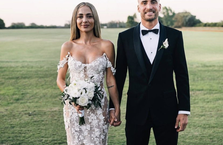Imagen de Nicolás Tagliafico contrajo matrimonio con su pareja, Caro Calvagni