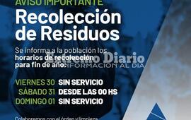 Imagen de A&ntilde;o nuevo: &iquest;C&oacute;mo ser&aacute; la recolecci&oacute;n de residuos?