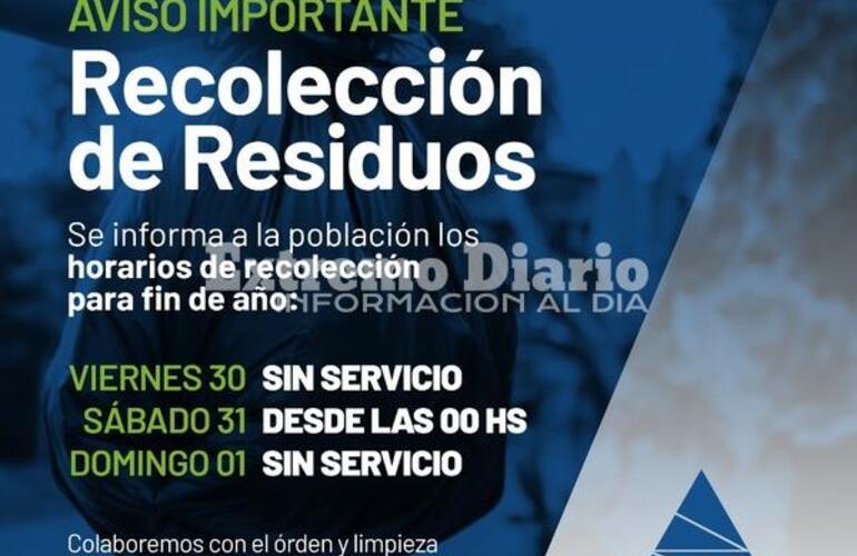 Imagen de Año nuevo: ¿Cómo será la recolección de residuos?