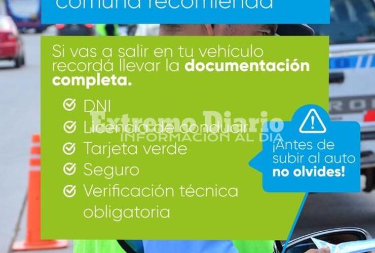 Imagen de La Comuna de Fighiera recordó la documentación obligatoria para circular