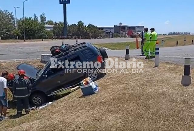 En la camioneta viajaban cinco personas.