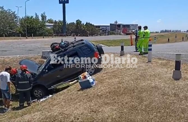 En la camioneta viajaban cinco personas.