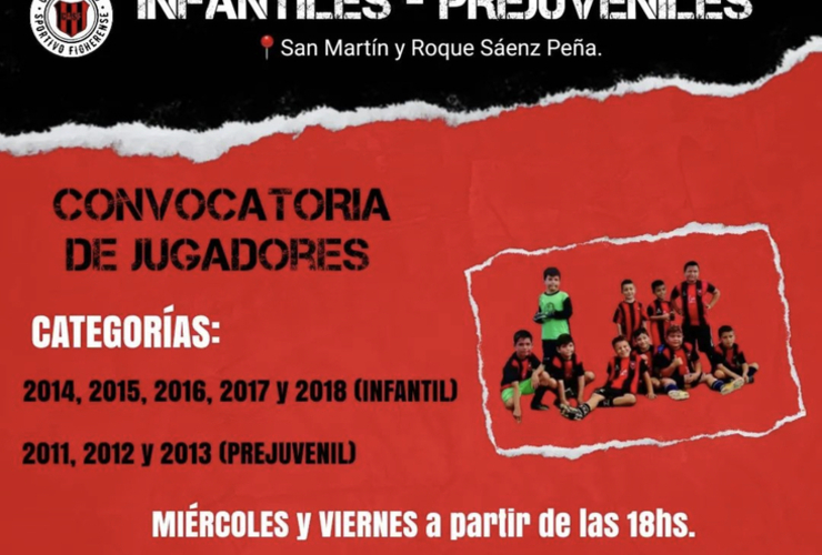 Imagen de El fútbol de Figherense realiza convocatoria de jugadores Infantiles y Pre Juveniles.