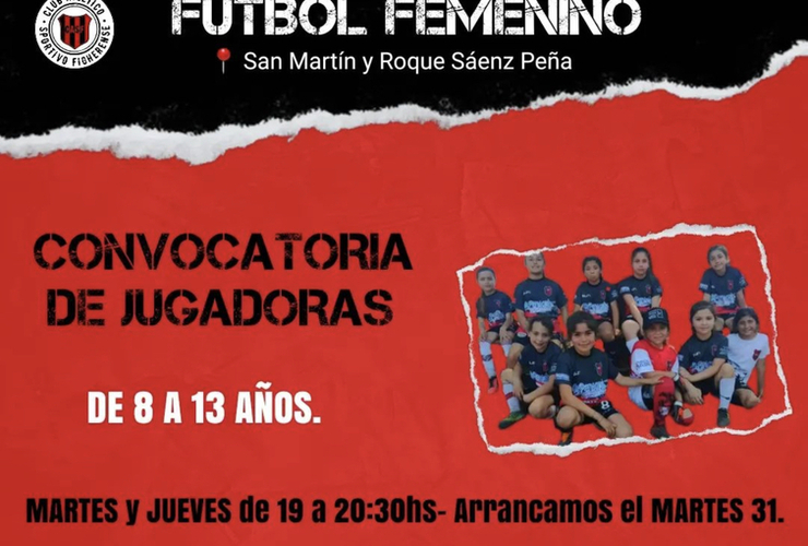 Imagen de Convocatoria de jugadoras para el fútbol femenino de Figherense.