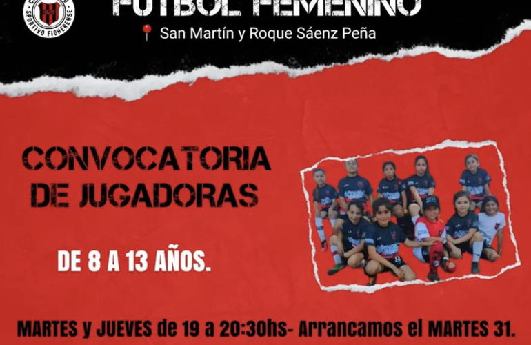 Imagen de Convocatoria de jugadoras para el fútbol femenino de Figherense.