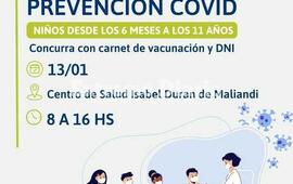 Imagen de Covid: Vacunaci&oacute;n de beb&eacute;s y ni&ntilde;os en Alvear